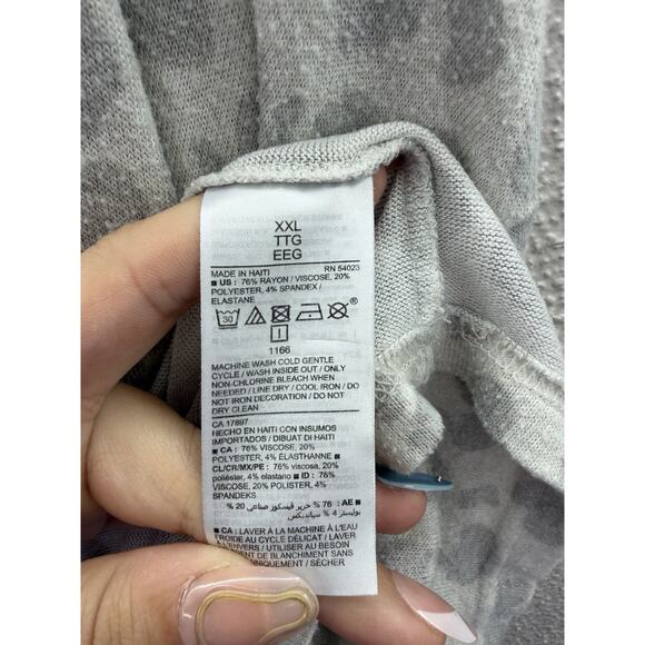 Old Navy Womens Shirt Size XXL White Gray Animal Print Long Sleeve - Picture 4 of 9